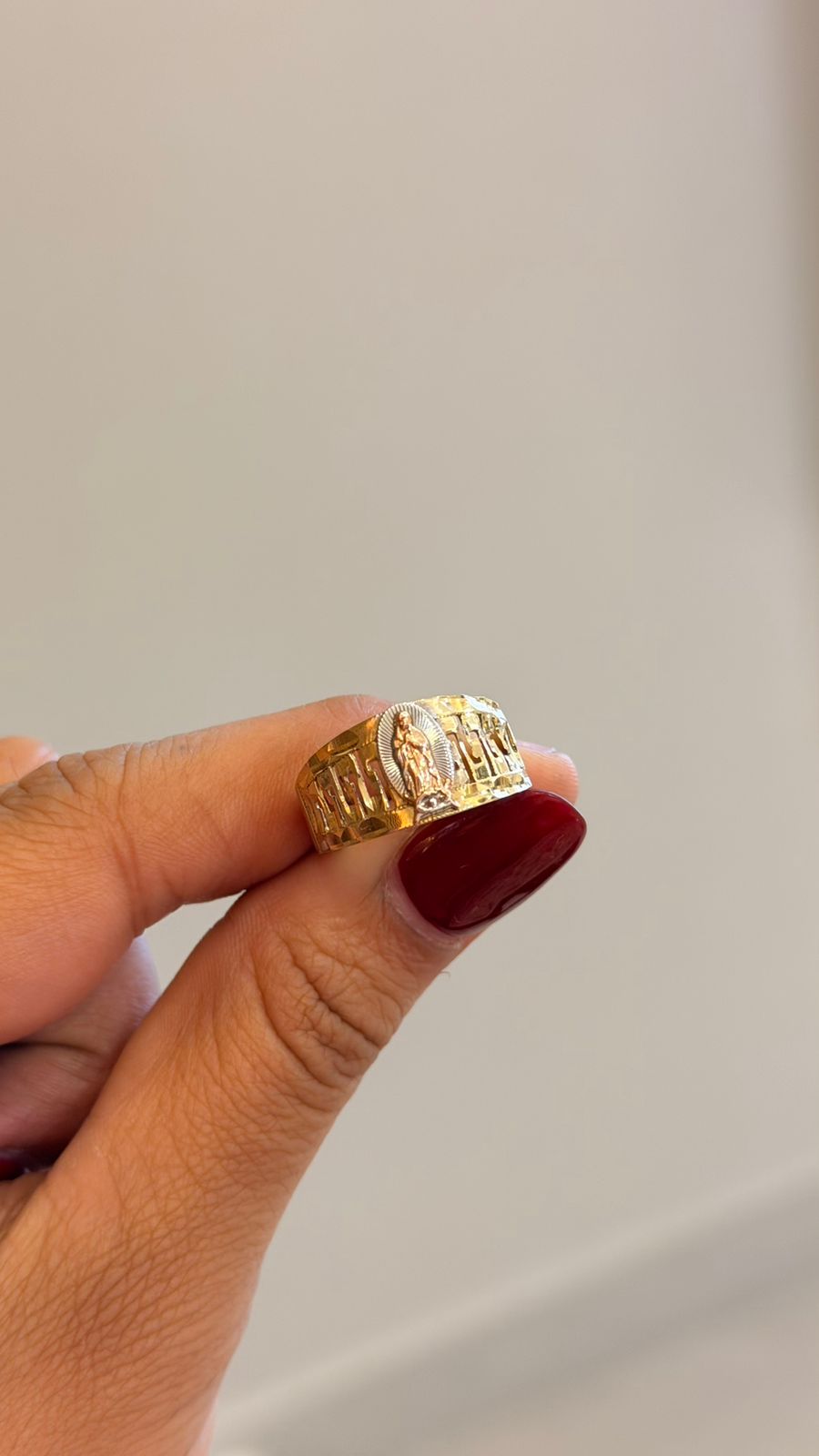 ANILLO VIRGEN GUADALUPE 14K 2.8